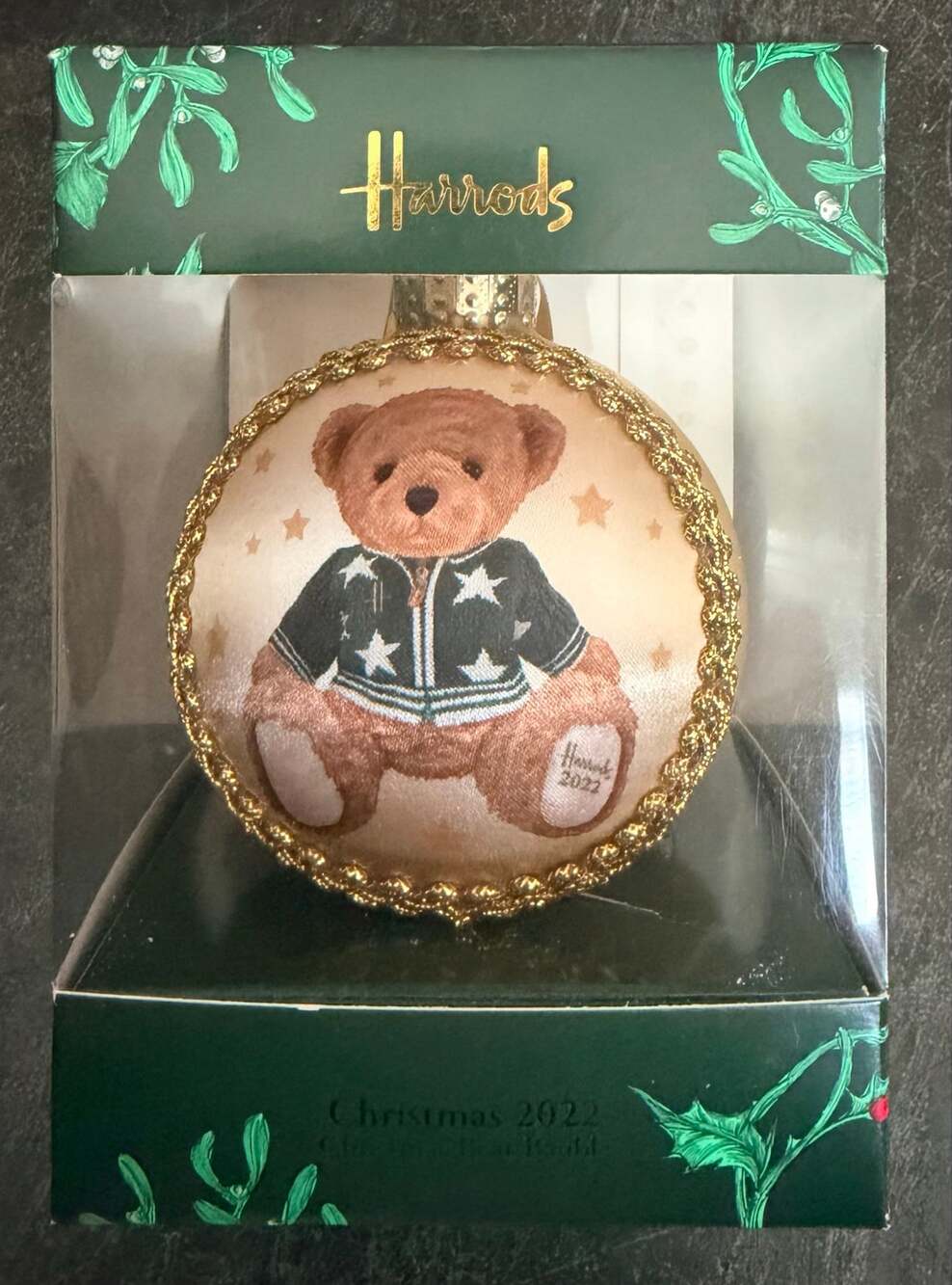 New Harrods 2022 Christmas Bear Bauble Ornament Luxury Christmas Bauble